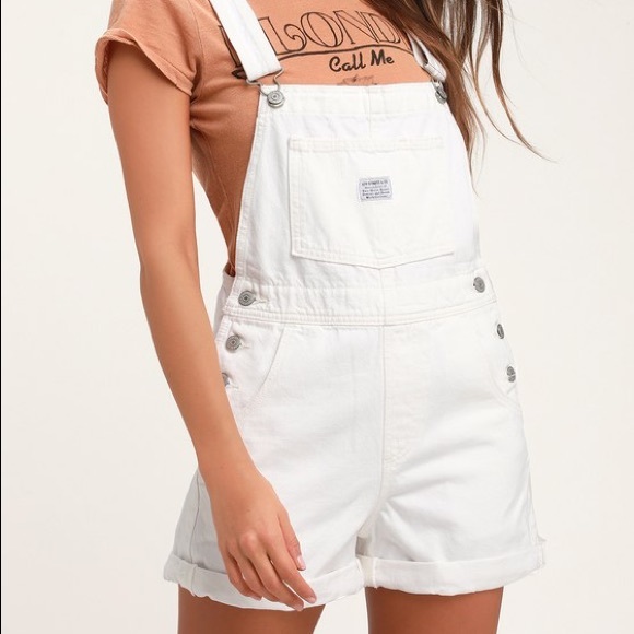 Levis Vintage Shortalls White Denim 